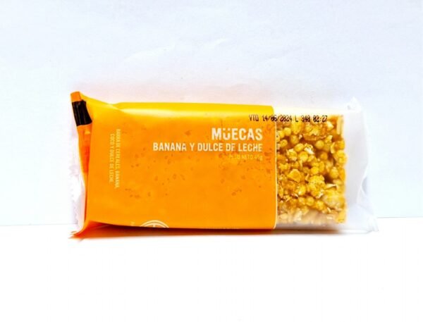 Barrita Muecas 45g (Cereales, banana, coco y dulce de leche)