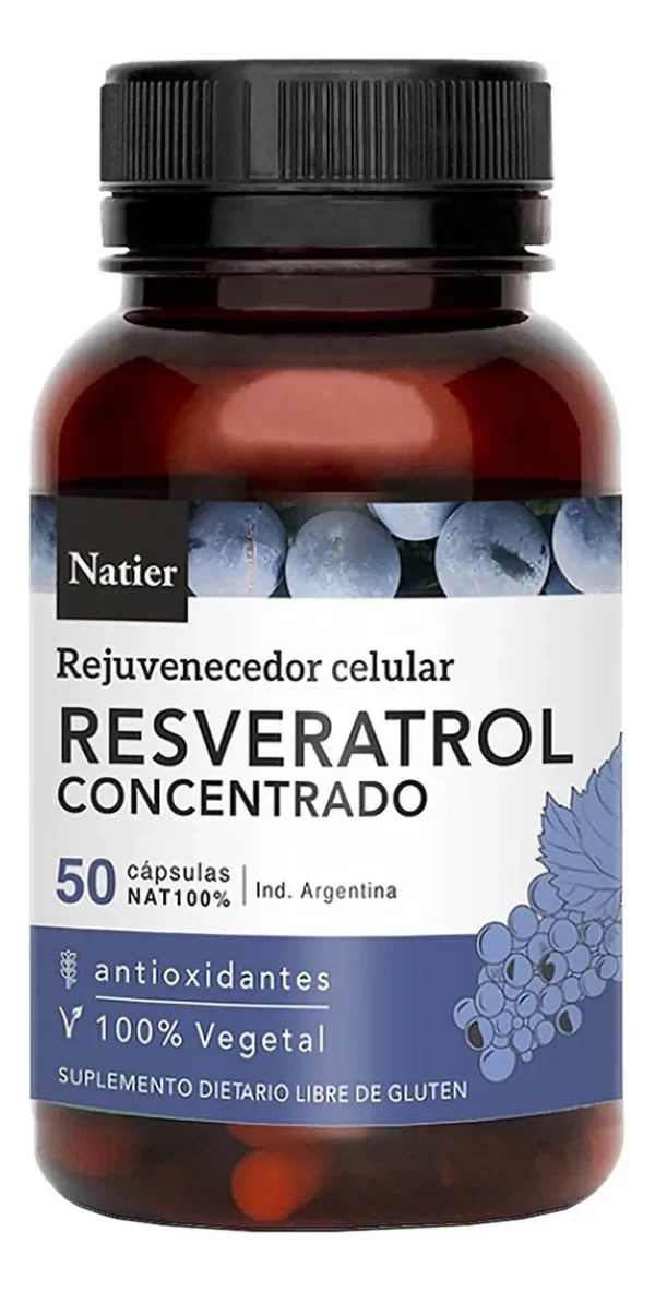 Resveratrol 100 % natural por 50 capsulas
